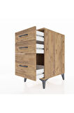 Kronos Komodin 3 Çekmeceli 44x59x80 Çam-Çam
