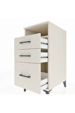 Kronos Komodin Tek Raflı 3 Çekmeceli 44x59x96 Aytaşı-Aytaşı