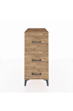 Kronos Komodin 3 Çekmeceli 44x59x96 Çam-Çam