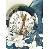 Sister Home Design Kadifenin Düşü 33 cm Yuvarlak Çok Renkli Yıkanabilir Baskılı Runner Amerikan Servis Takımı 4 Kişilik