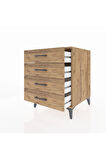 Kronos Komodin 4 Çekmeceli 60x59x80 Çam-Çam