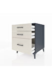 Kronos Komodin 3 Çekmeceli 60x59x80 Antrasit-Aytaşı