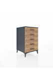Kronos Komodin 5 Çekmeceli 60x59x96 Antrasit-Çam