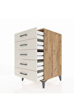 Kronos Komodin 5 Çekmeceli 60x59x96 Çam-Aytaşı