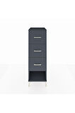 Kronos Dolap 3 Çekmeceli 44x59x134 Antrasit-Antrasit