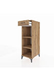 Kronos Dolap 2 Raflı Tek Çekmeceli 44x59x134 Çam-Çam