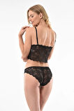Desteksiz Bralet Takım Siyah Mb12800-b