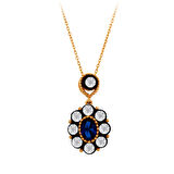 0.06 Karat Safir Renkli Elmas Kolye