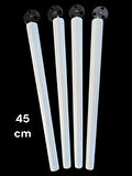 4 Adet Beyaz Boyalı Ahşap Konik 45 cm Zigon, Orta Sehpa, Puf, Komidin Ayağı
