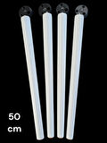 4 Adet Beyaz Boyalı Ahşap Konik 50 cm Zigon,orta Sehpa,puf,komidin Ayağı