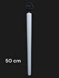 4 Adet Beyaz Boyalı Ahşap Konik 50 cm Zigon,orta Sehpa,puf,komidin Ayağı