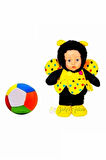 Peluş Sarı Arı Maya 30 cm ve Peluş Top 12 cm - 2 Ürün 1 Arada Oyuncak