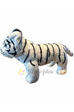 Peluş Yavru Beyaz Kaplan 35 cm Oyuncak Uyku ve Oyun Arkadaşı Aslan Leopar