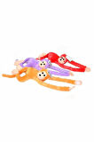 Sesli Peluş Maymun 50 Cm Renkli Sarılan Oyuncak Uyku Arkadaşı Mama