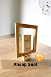Asaf Atelier El Yapımı | Ihlamur Ağacı | Kişiselleştirilebilir Ahşap Masa Saati 30 x 20 Cm