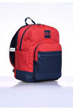 OKUL ÇANTASI 03398 KIRMIZI LACİVERT DÖRT BÖLMELİ