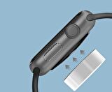 Manyetik Kablosuz Akıllı Saat Hızlı Şarj Cihazı Type-C girişli Apple Watch Serisi 8/7/SE/6/5/4/3/2/1-1M Kablo ile Uyumlu