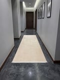 Dinar Armoni Saçaklı Kaymaz Tabanlı Kesme Kabartmalı Yıkanabilir Salon Koridor Halı Yolluk