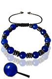 Sertifikalı Gerçek Hematit - Mavi Akik Taşı Bileklik - Ayarlamalı