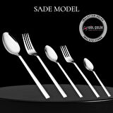 Çatal Kaşık Seti 60 Parça 12 Kişilik Sade Model 18/0 