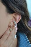İncili Sıkıştırma Kıkırdak Küpe Earcuff