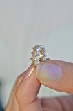 İncili Taç Model Sıkıştırma Kıkırdak Küpe Earcuff
