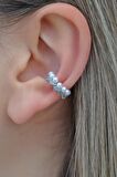 İncili Taç Model Sıkıştırma Kıkırdak Küpe Earcuff