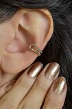 Gümüş Renkli Sıkıştırmalı Kıkırdak Küpe Earcuff
