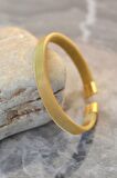 316 L Çelik Gold İnce Hasır Çelik Kelepçe Bileklik Unisex Ürün