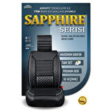 Fiat Doblo 2015-2022 2+1 Parçalı Lüx Deri Oto Koltuk Kılıfı Ön Arka Takım Safir SİYAH BEYAZ