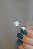Gümüş Renk Işıltılı Top Çelik Göbek Piercing