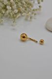 Top Çelik Göbek Piercing Gold