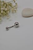 Top Çelik Göbek Piercing Gümüş Rengi