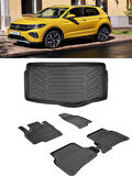 Sahler Volkswagen T-Cross 2022 ve Sonrası 4.5D Paspas 3D Rizline ALT Bagaj Havuzu Set