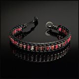 Doğal Taş Bileklik, Kırmızı Varisli Turkuaz Taşı Bileklik, Hediye Bileklik