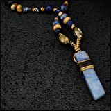 Aventurin Uçlu, Sodalit, Jasper, Akik, Lapis Lazuli, Doğal Taş, Bohem Kolye