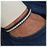 Doğal Taş / Havlit Slim Silindir Bileklik / Erkek Bileklik / Kadın Bileklik
