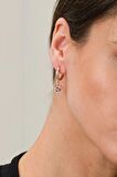 Mix Taşlı Rose Kral Tacı Sallantılı Gümüş Küpe