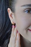 Altın Model Mini Halka Küpe