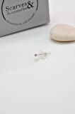 Erkek Nokta Küpe Gümüş Rengi 2 mm Tekli