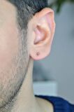 Erkek Nokta Küpe 2 mm Tekli