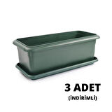 Villa Bahçe Saksı 62 LT - Yeşil Renk (3 ADET)