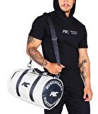 MuscleCloth Deri Silindir Çanta Beyaz