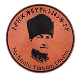 ATATÜRK Deri PEÇ  Ne Mutlu Türküm Diyene- Arma - Askeri Patch