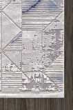 Artemis Halı Samoa 02382A Krem Mavi Çizgi Desenli Halı