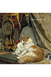 Çerçeveli Vintage Tablo, Yağlı Boya Tablosu, Çerçeveli Tablo, Sanatsal Dekor, Kedi Tablosu