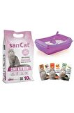 Sancat Bebek Pudra Kokulu 10 Lt Kedi Kumu, Açık Kedi Tuvaleti, Koku Giderici Toz