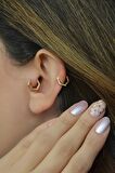 Beşgen Tragus Helix Piercing Kıkırdak Küpesi