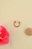 10 mm Rose Renk İki Ucu Toplu Çelik Piercing Kulak Burun Dudak