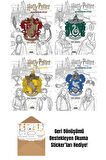 Harry Potter Boyama Kitabı 4'lü Set + Okuma Sticker'ları